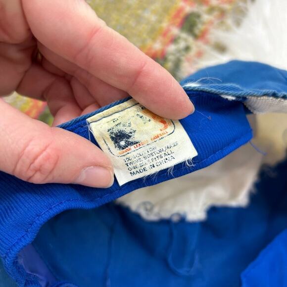 Vintage 80s MLB Chicago Cubs Baseball Hat Cap One Size OS Blue Red White - Picture 10 of 11